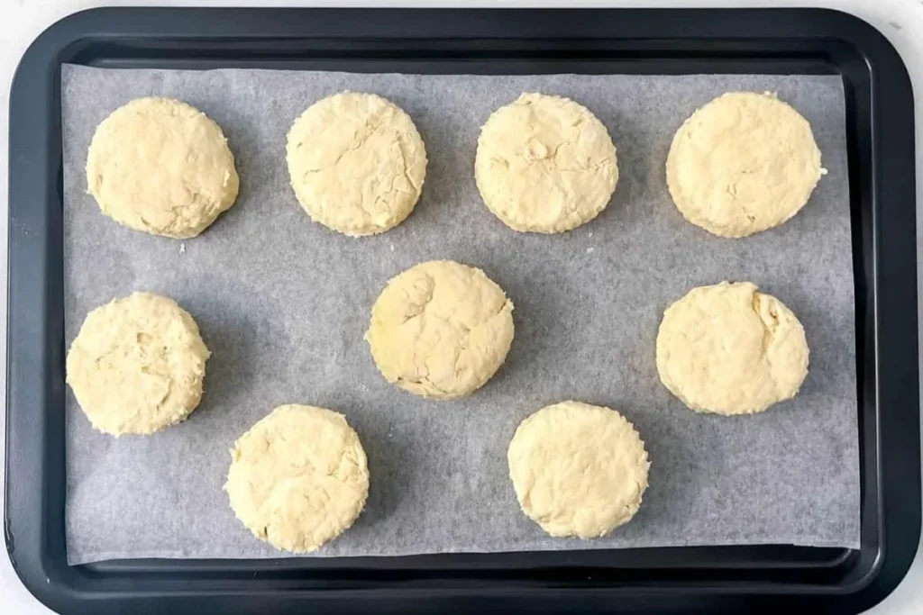 Lemonade Scones on a baking sheet