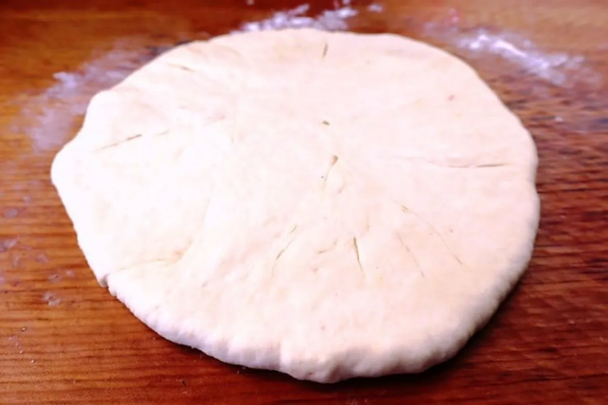 The Stuffed Cheese Bread Before It Goes Into A Frying Pan