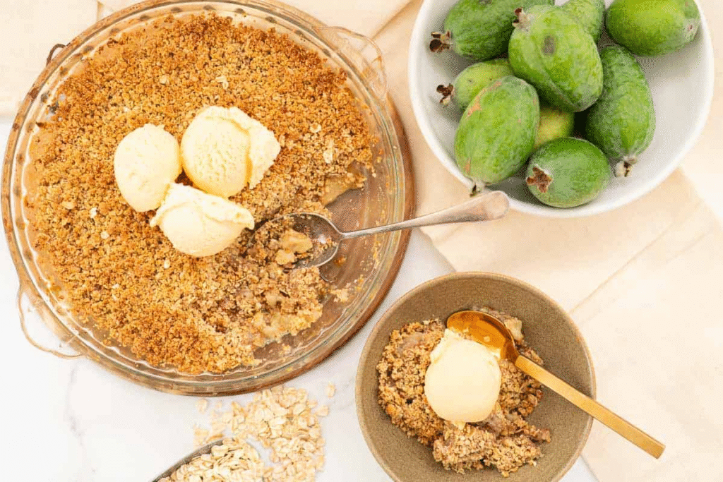 Simple And Irresistible Feijoa Crumble (Pineapple Guava)