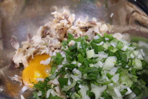 Mix The Ingredients For The Fish Cakes