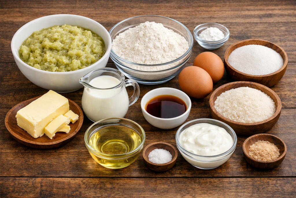 Ingredients For The Feijoa Loaf